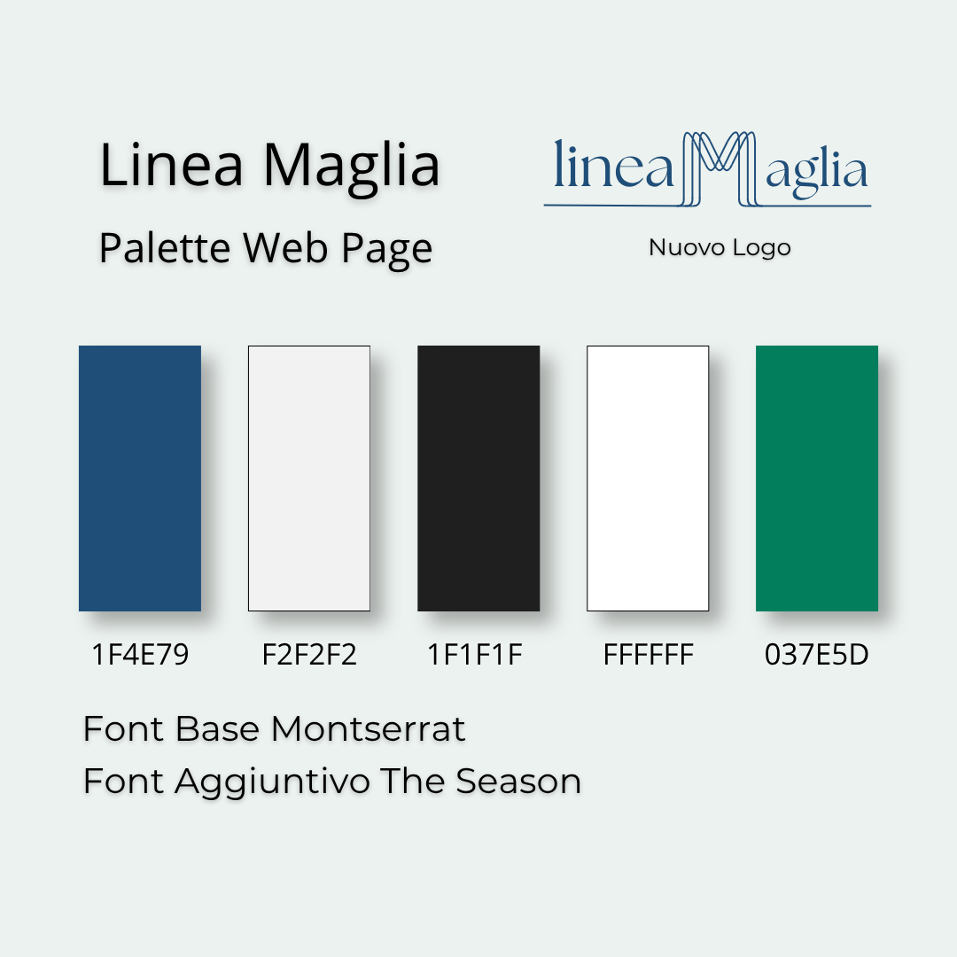 Mockup sito web aziendale responsive per Linea Maglia