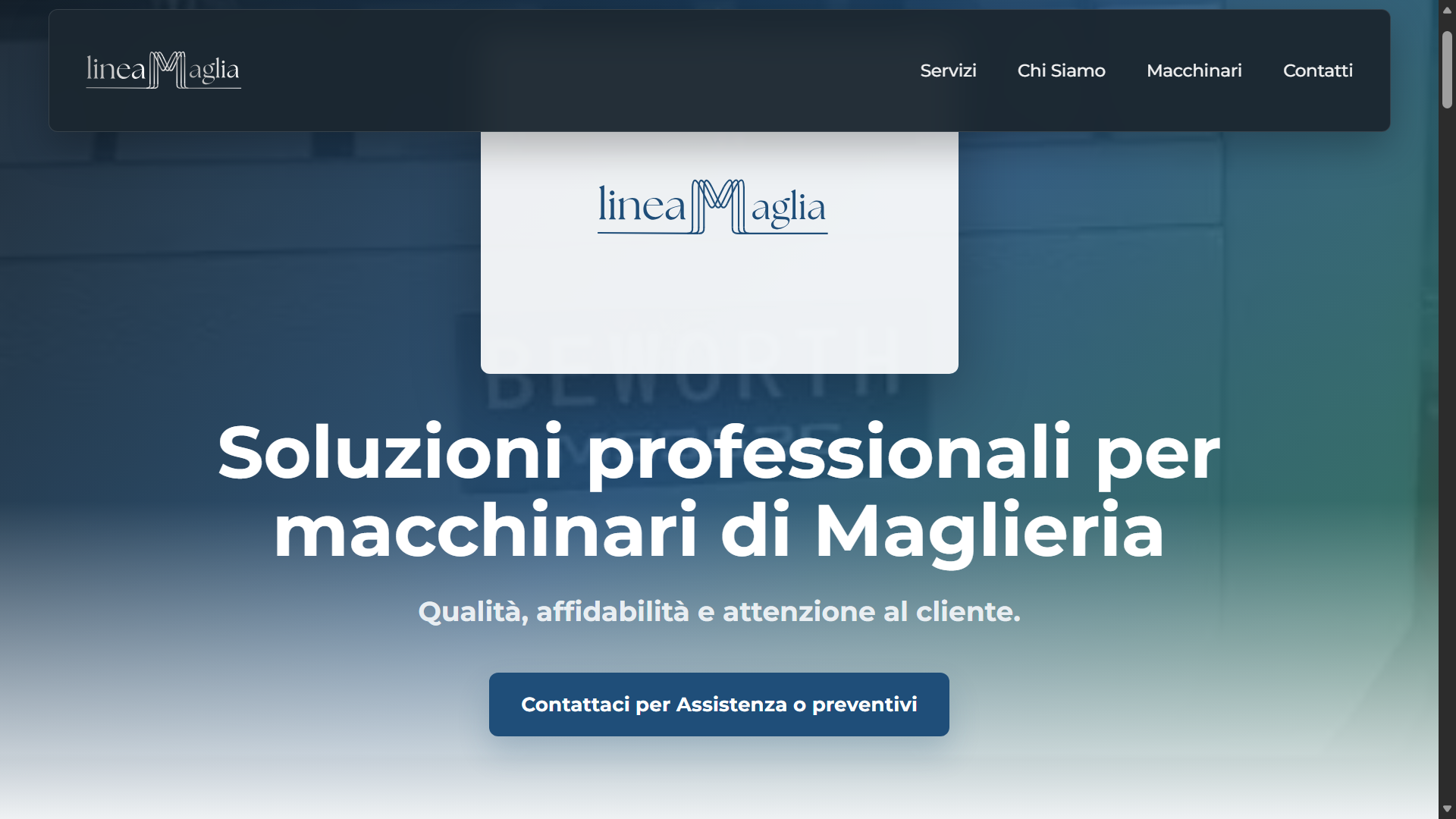 Screenshot del sito Linea Maglia